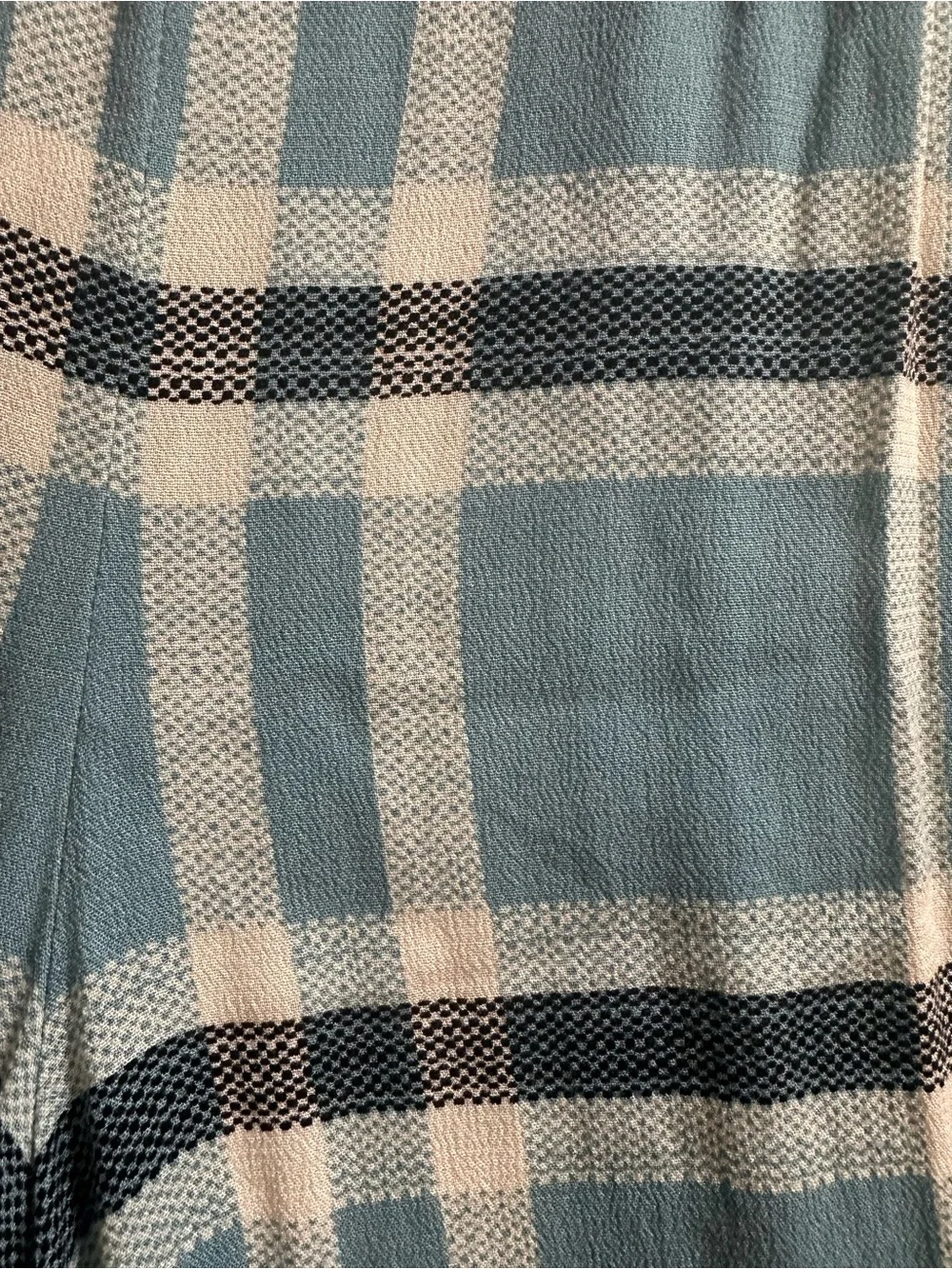 Wild Fable Blue Plaid Wide Leg Jumpsuit Medium Boho Cottagecore - Picture 7 of 9